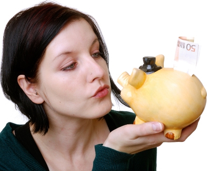 kissing any piggy for a bank